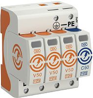 Ограничитель импульсных напряжений УЗИП OBO CombiController 4п L1-L2-L3-N-PE классI+II 50кА картинка